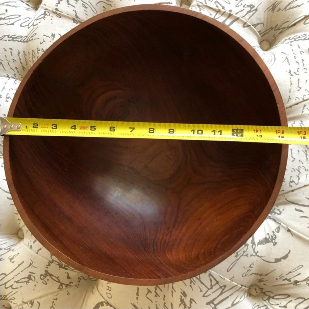 Vintage Handmade Teak Wood XL Large salad bowl